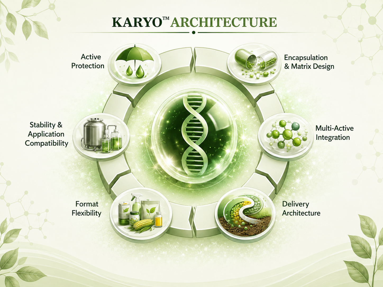 Karyo delivery matrix and carrier system architecture